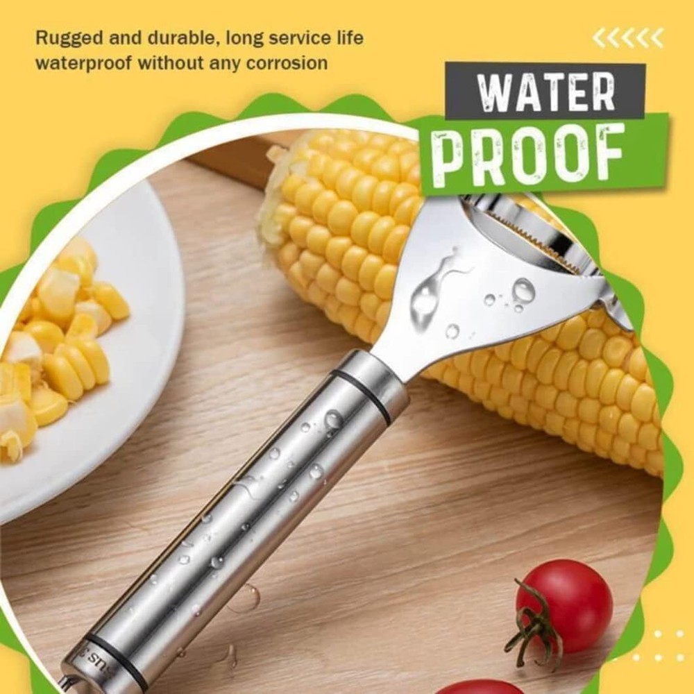 2 Pcs Stainless Steel Corn Peeler Corn Cob Stripper Tool with Ergonomic Handle