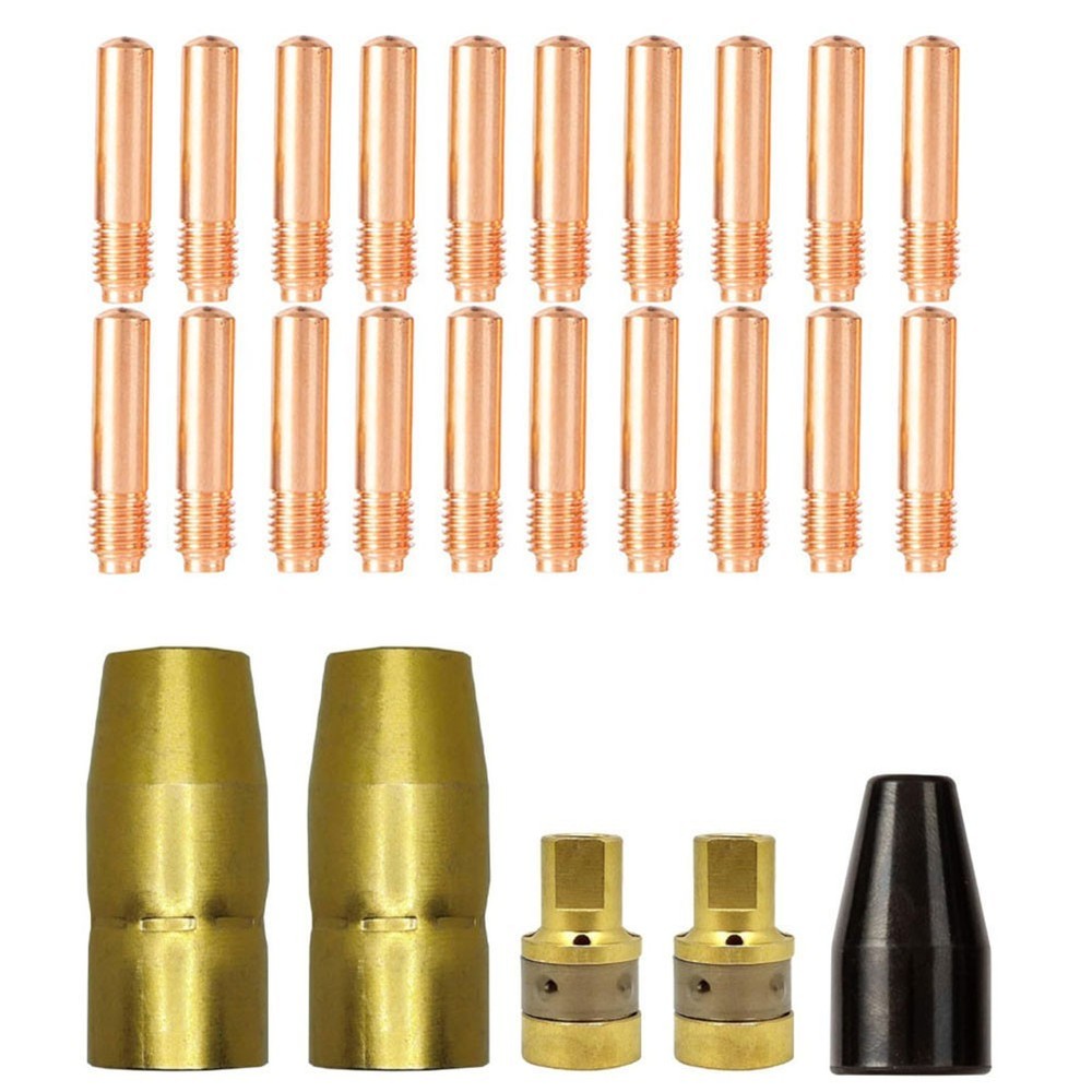 Contact Tip Set Diffuser Kit 25PCS Set Copper Contact Tips Easy Maintenance