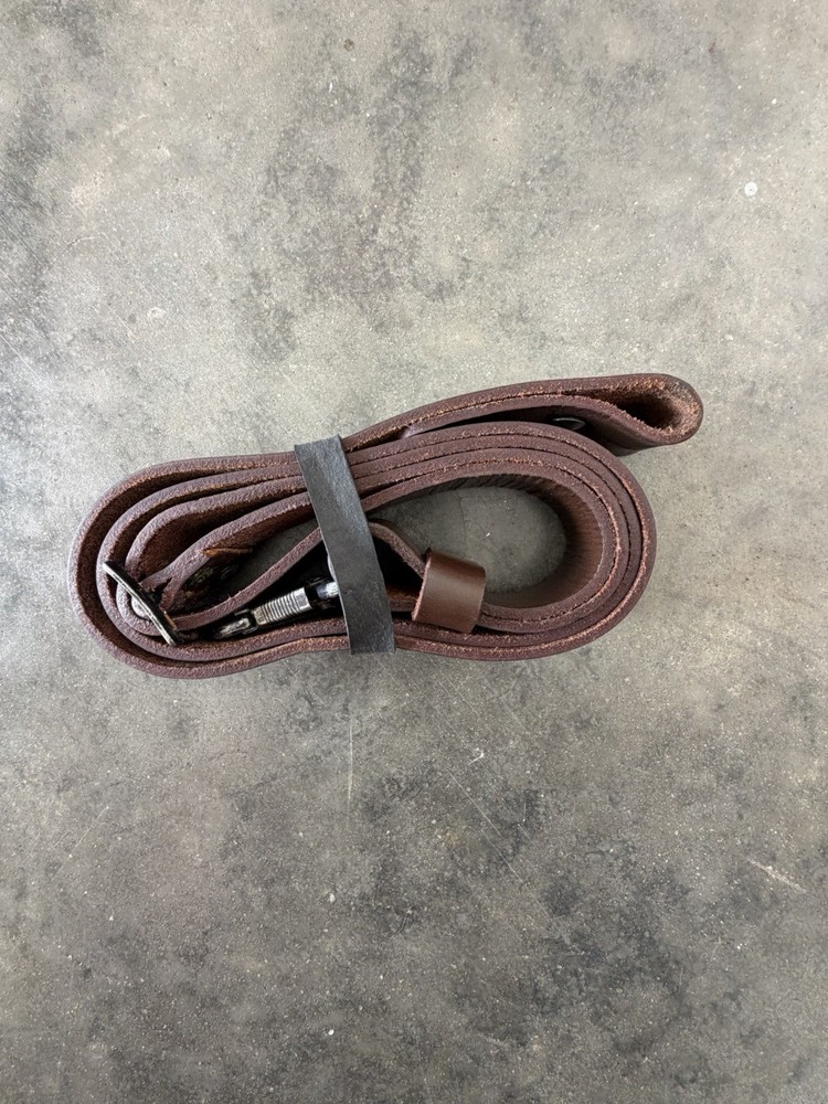 Genuine H&K Brown Leather Sling Strap Snap Hook German