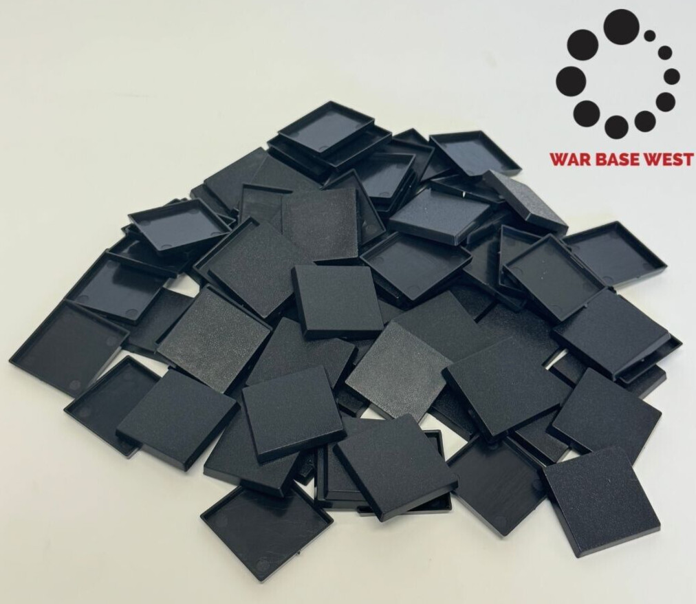 Lot Of 60 30mm Square Bases Used For Warhammer Fantasy The Old World Wargaming