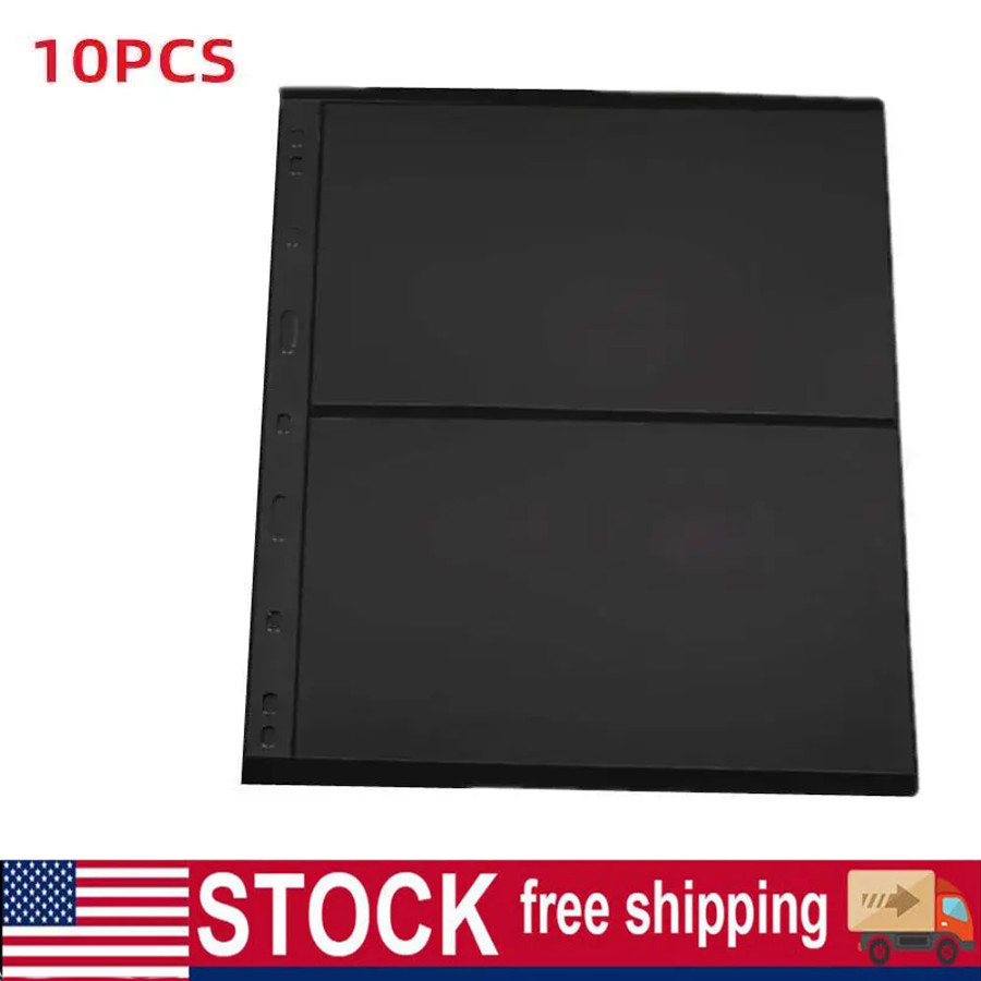 10Pcs Stamp Pages Coin Collectors 2 Lines Stamp Photo Book Album