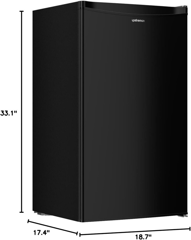 3.2 Cu.Ft Mini Fridge with Freezer, Single Door Compact Refrigerator, Adjustable
