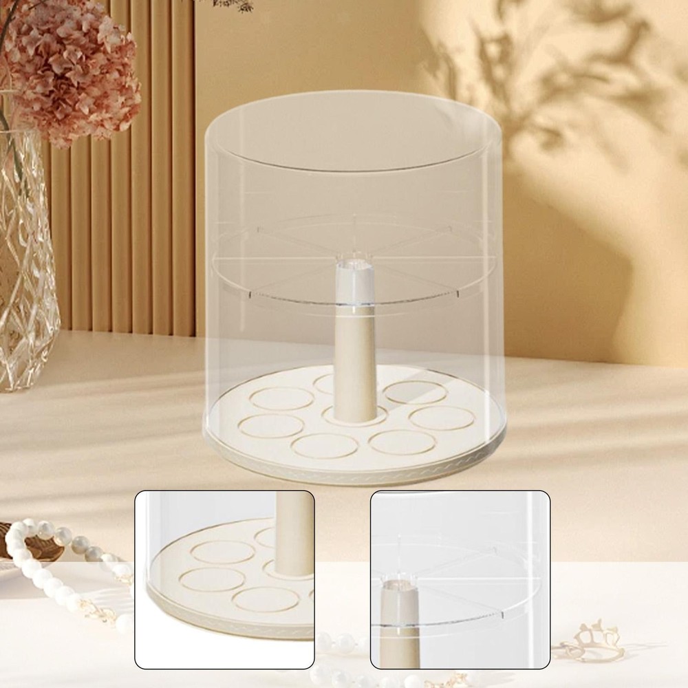 Figure Display Case 360 Rotating Clear  Prevent Scratches Collectible Dustproof