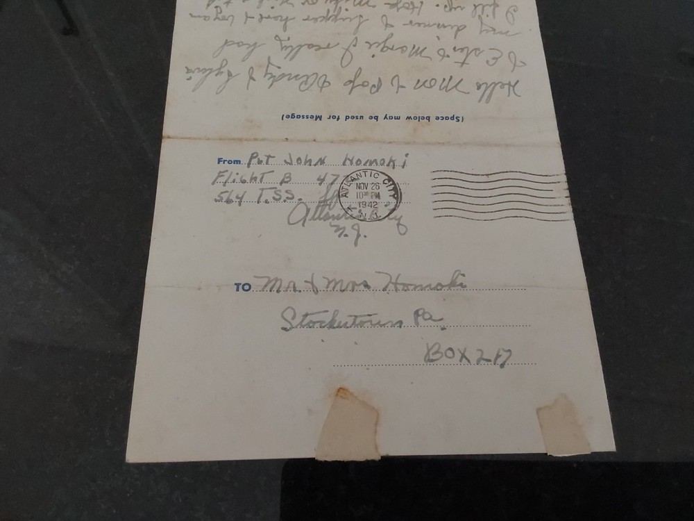 WWII 1942 Thanksgiving Menu Atlantic City NJ AAFTTC Basic Training Center