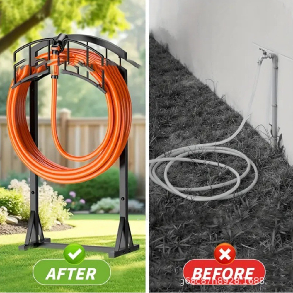 Heavy Duty Garden Hose Holder - Upgraded Water Hose Holder Holds 151-feet Hose