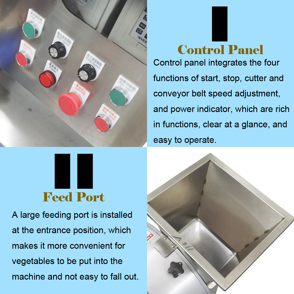 Commercial Vegetable Fruit Cutter Machine Multifunctional Choppers Double Head