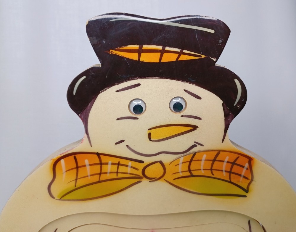 Snowman Greeter Basket Christmas Decor