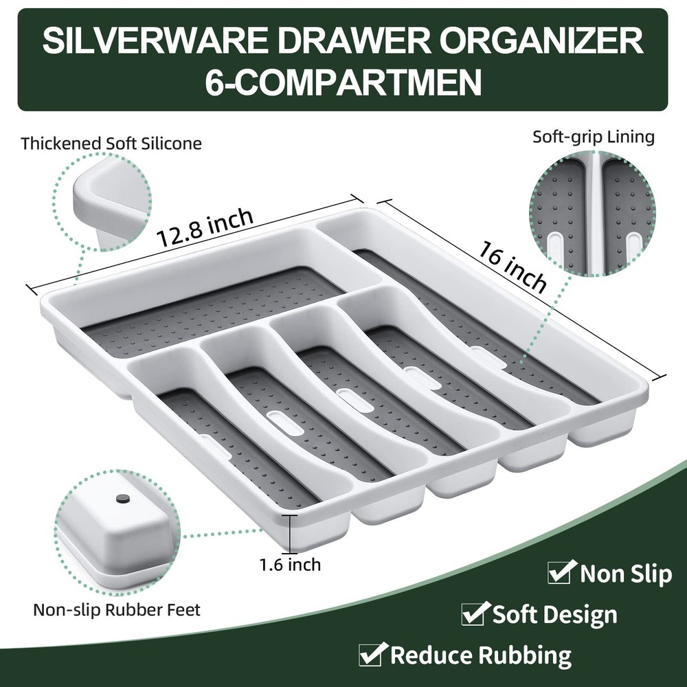 49PCS Silverware Set with Organizer Stainless Flatware for 8 Mirror Polished