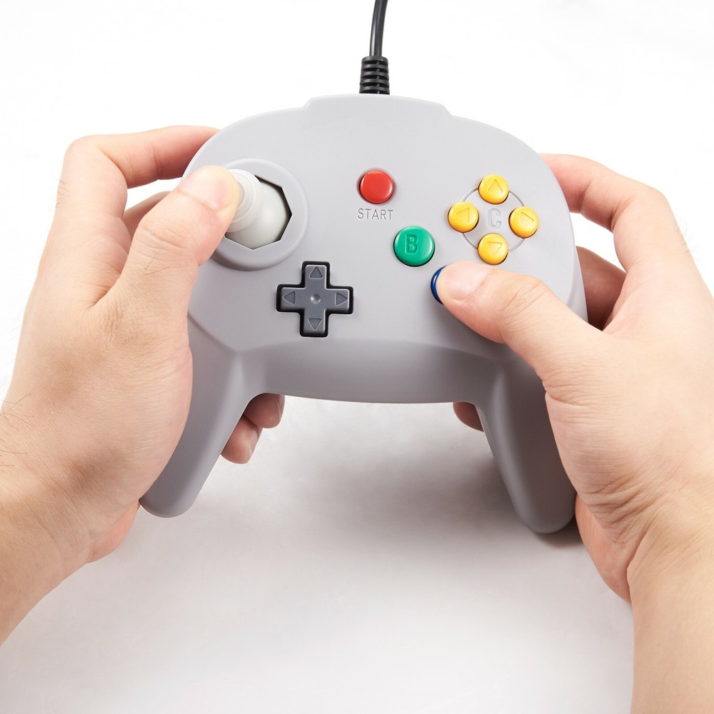 Wired N64 Controller 64-bit Gamepad Joystick for 64 Console Video Game+6FT Cable