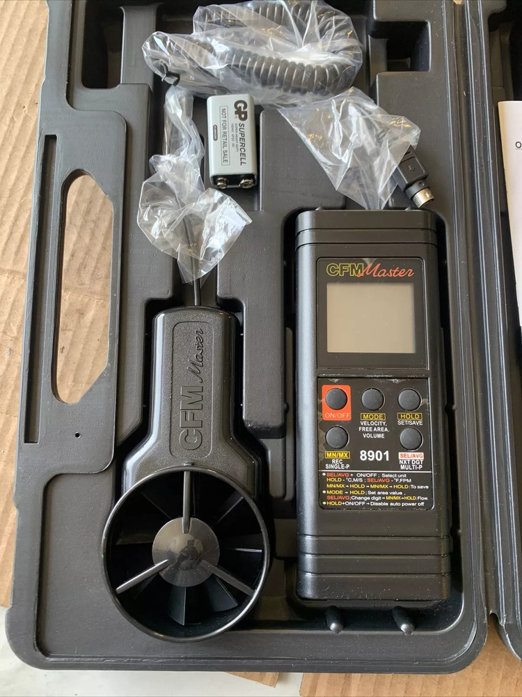 General Tools DCFM8901 Digital Two Piece Air Flow Meter with RS232 Output