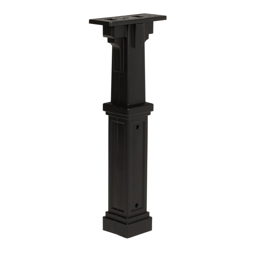 Plastic Mailbox Post Architectural Mailboxes Grand Haven Black GHP00BAM Code