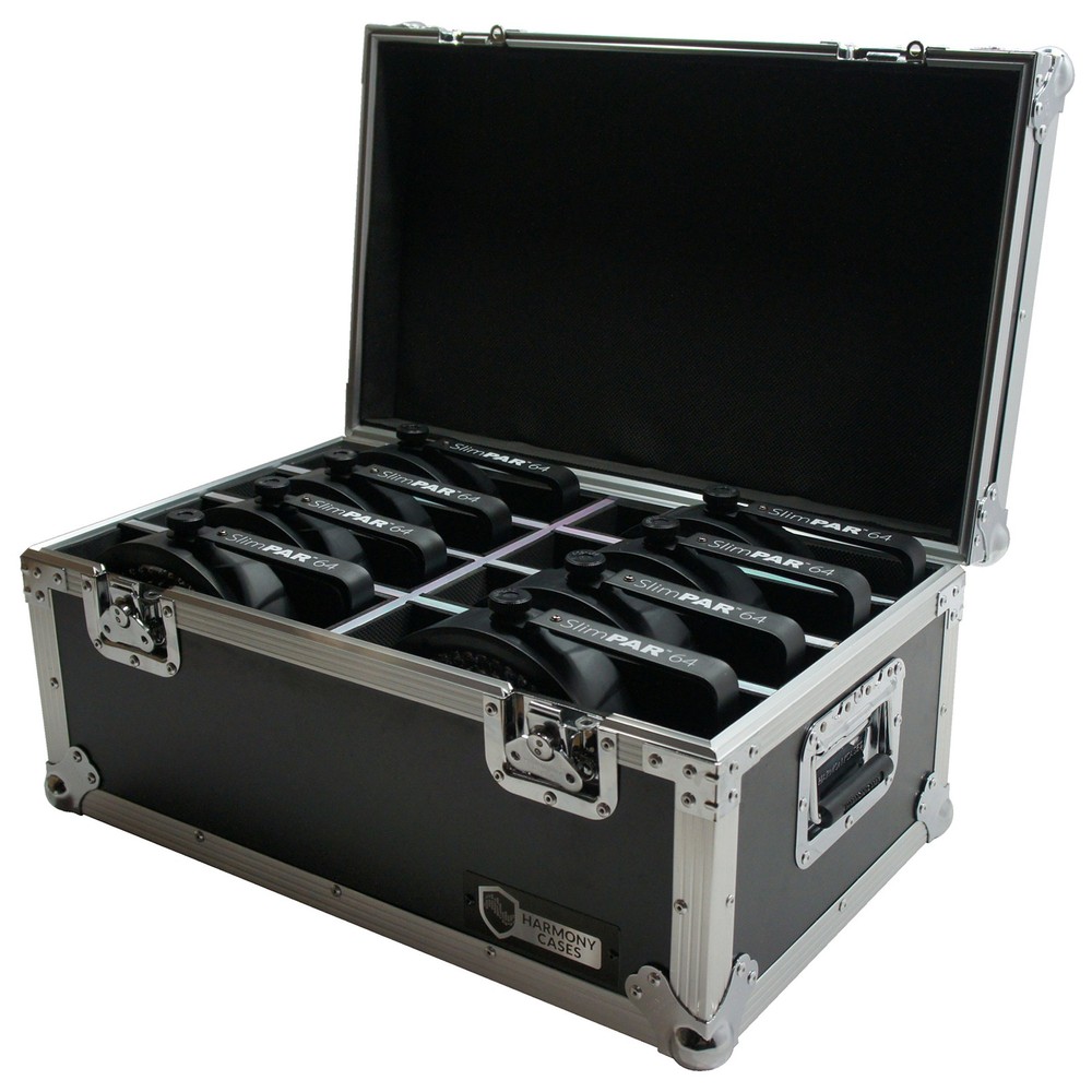 Harmony HC8SLIMPAR64 Lighting 8 Space Slimpar Can Light Flight Custom Case New