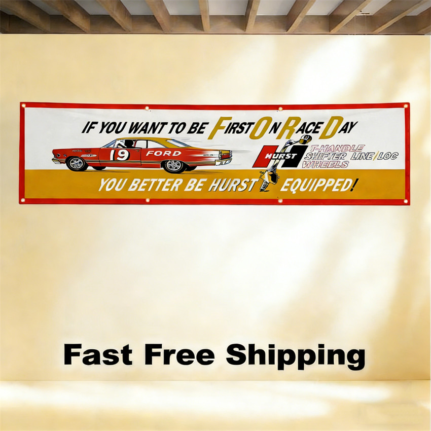 HURST EQUIPPED 2'X8' BANNER FLAG