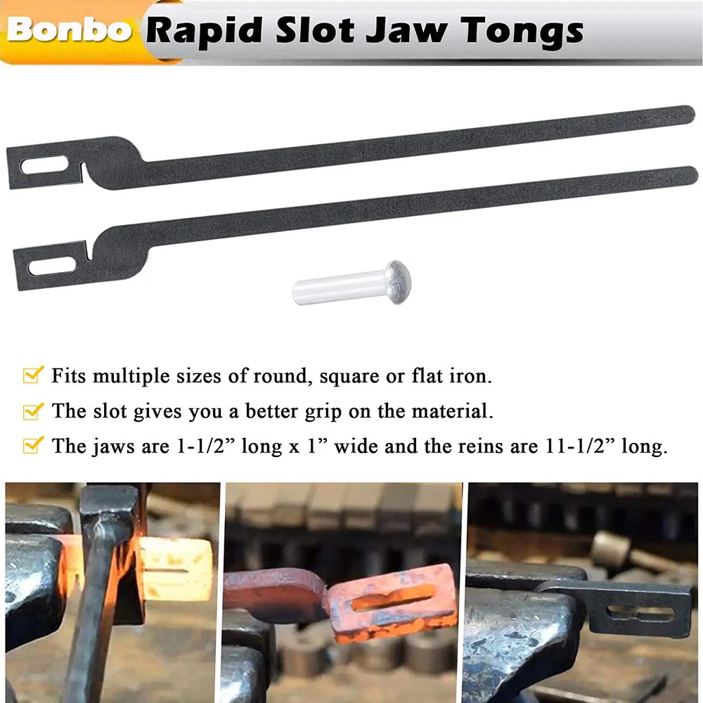 DIY Rapid Blacksmith Tongs Bundle Set With Rivet For Blacksmithing Forging Forge