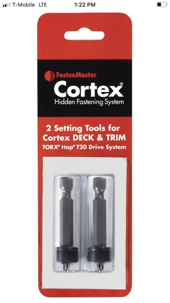 FastenMaster Cortex Torx T20 X 2-1/2 in. L Driver Bit 2 pk