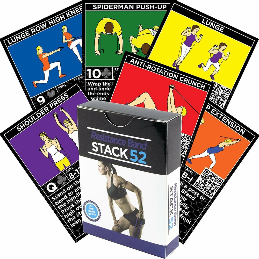 STACK 52 Resistance Exercise Workout Card Game Home Fitness Training Program