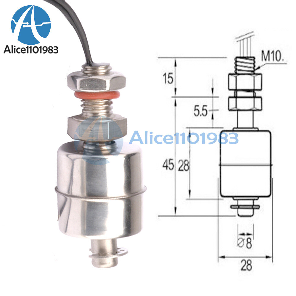 MINI Indicator Vertical Water Level Sensor Stainless Steel 45mm Float Switch