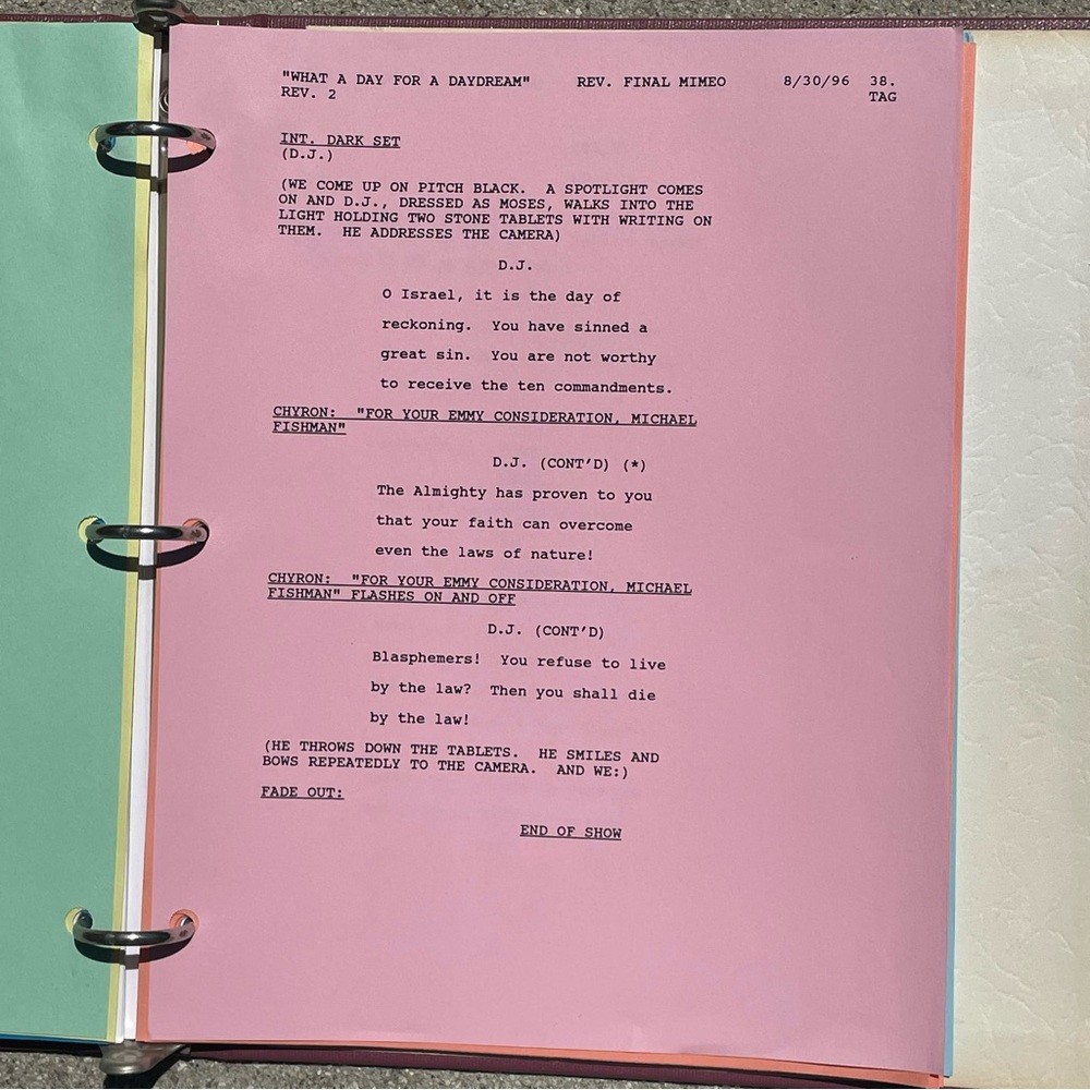 Roseanne 200th Casting Director Binder Production Used Mimeo Script + Revisions