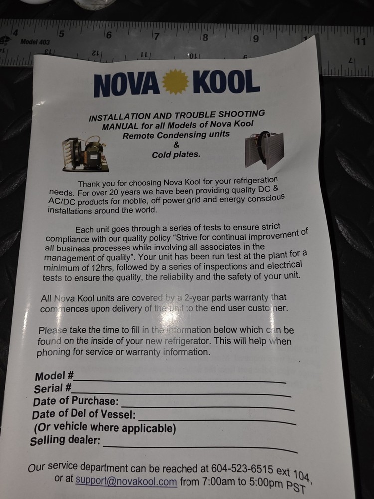 Nova kool RT4 Freezer box boat refrigeration