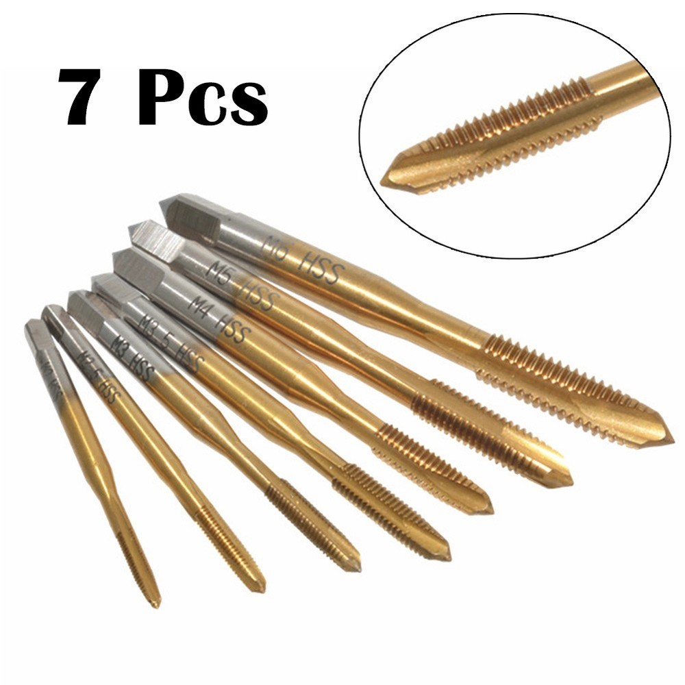 High Quality Thread Taps Hand Tool M2-M6 Machine Screw 7pc Set High Temperature