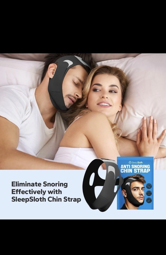 SleepSloth Anti-Snoring Chin Strap, Adjustable Strap for Sleeping, Anti...