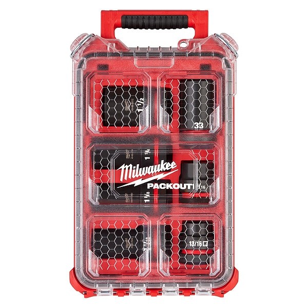 -For Milwaukee 49-66-7840 SHOCKWAVE Impact Drive 7PC MM / SAE Socket PACKOUT set