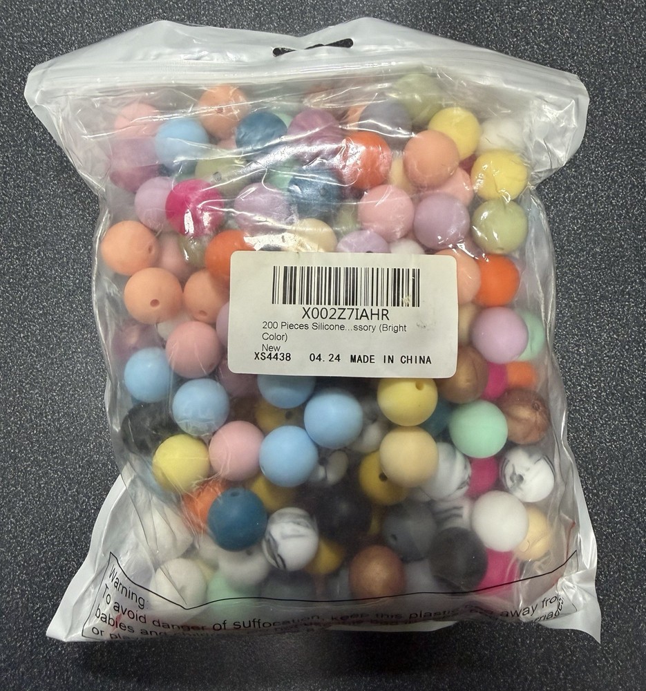 12mm mix color silicone beads