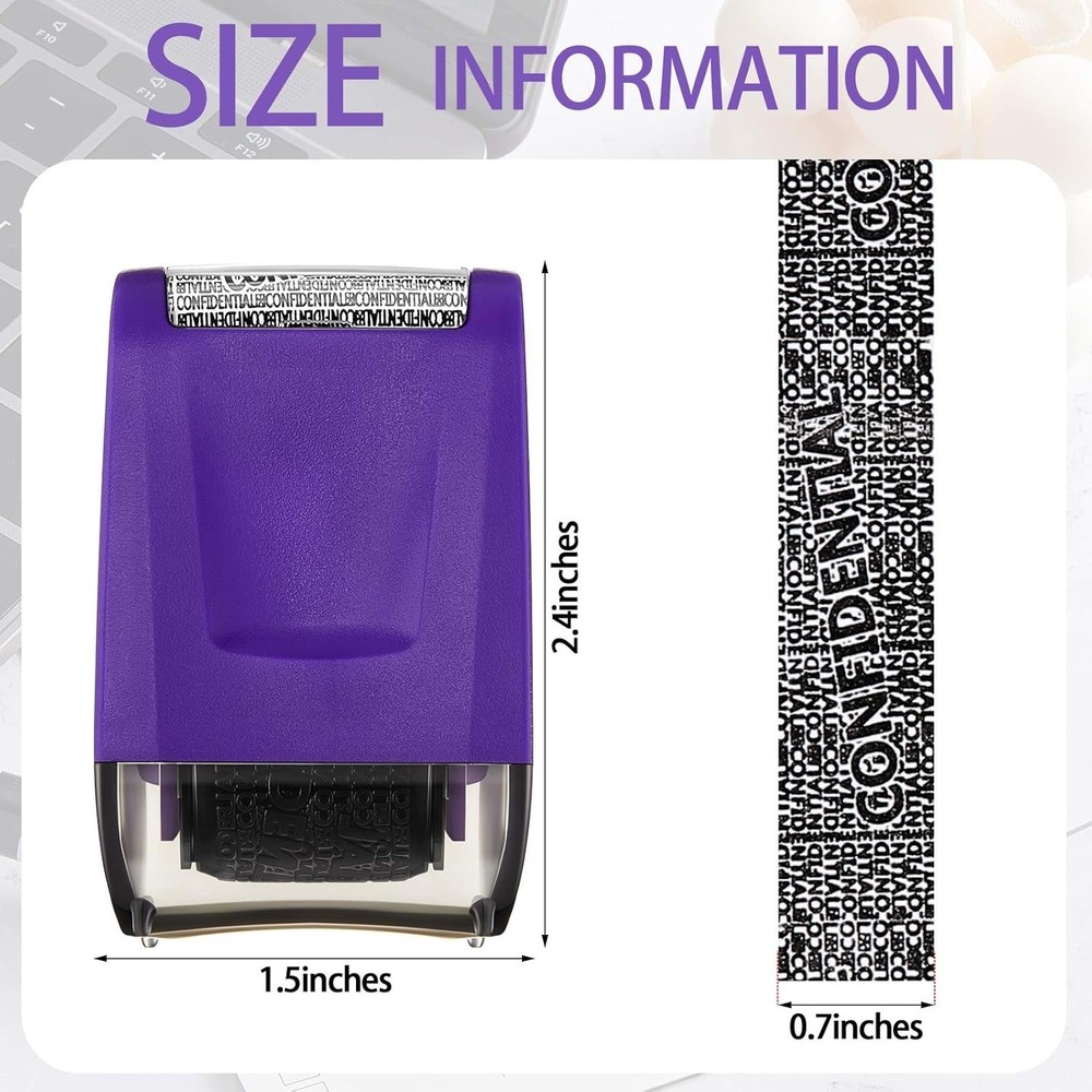 Durable & Portable Identity Theft Prevention Roller Stamp Set for Mailing