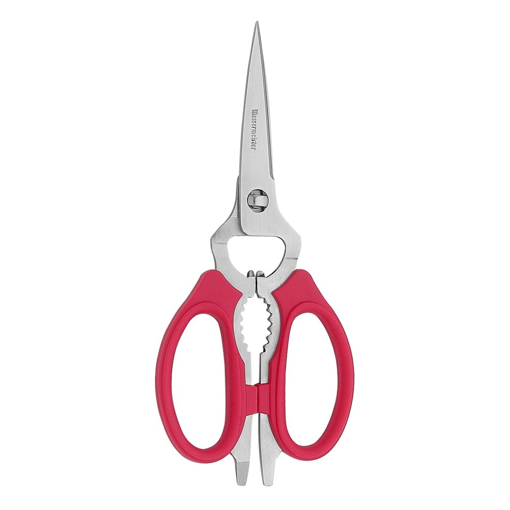 Messermeister 8-Inch Take-Apart Kitchen Scissors, Red - Includes Screwdriver,...