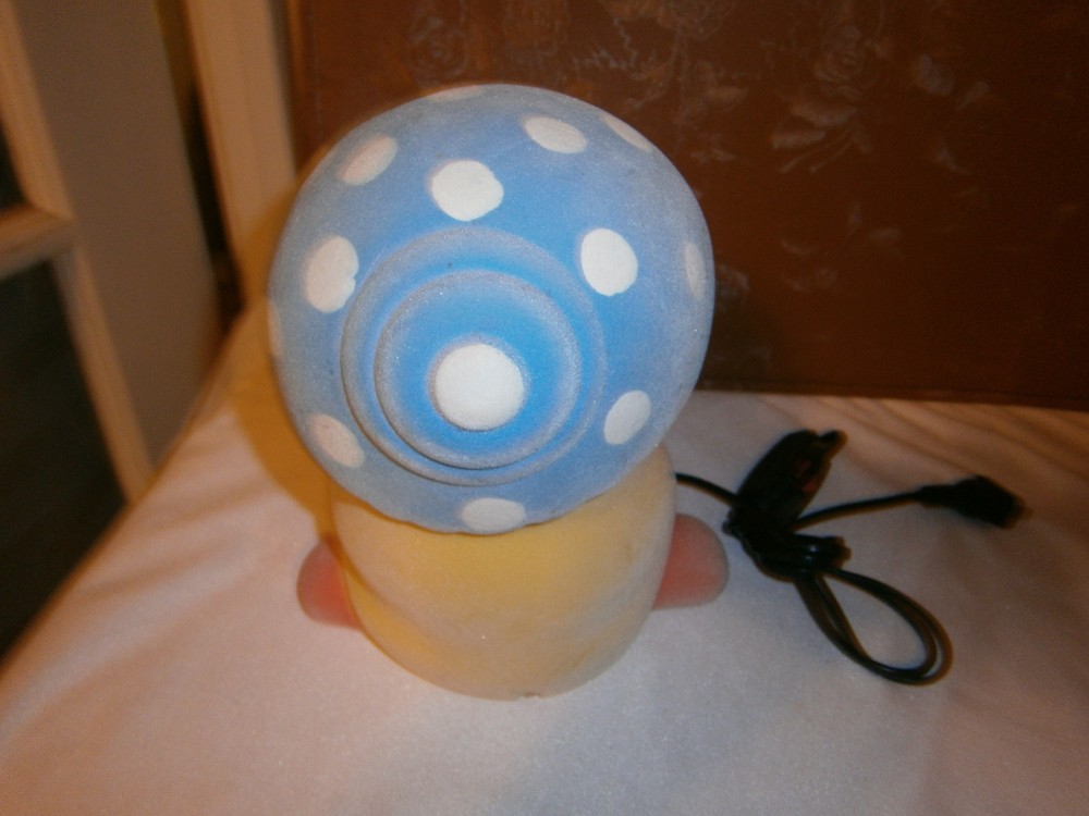 Vintage Flocked Duck Lamp/Nite Light