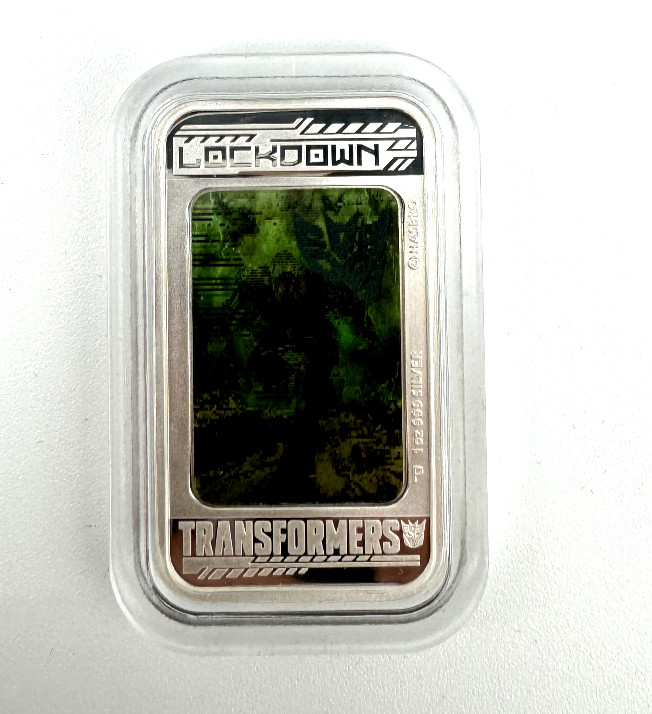 2014 Transformers Lockdown 1 oz silver proof lenticular coin