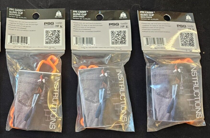 Ty-Flot Glove Holder with Pouch 3 Pack