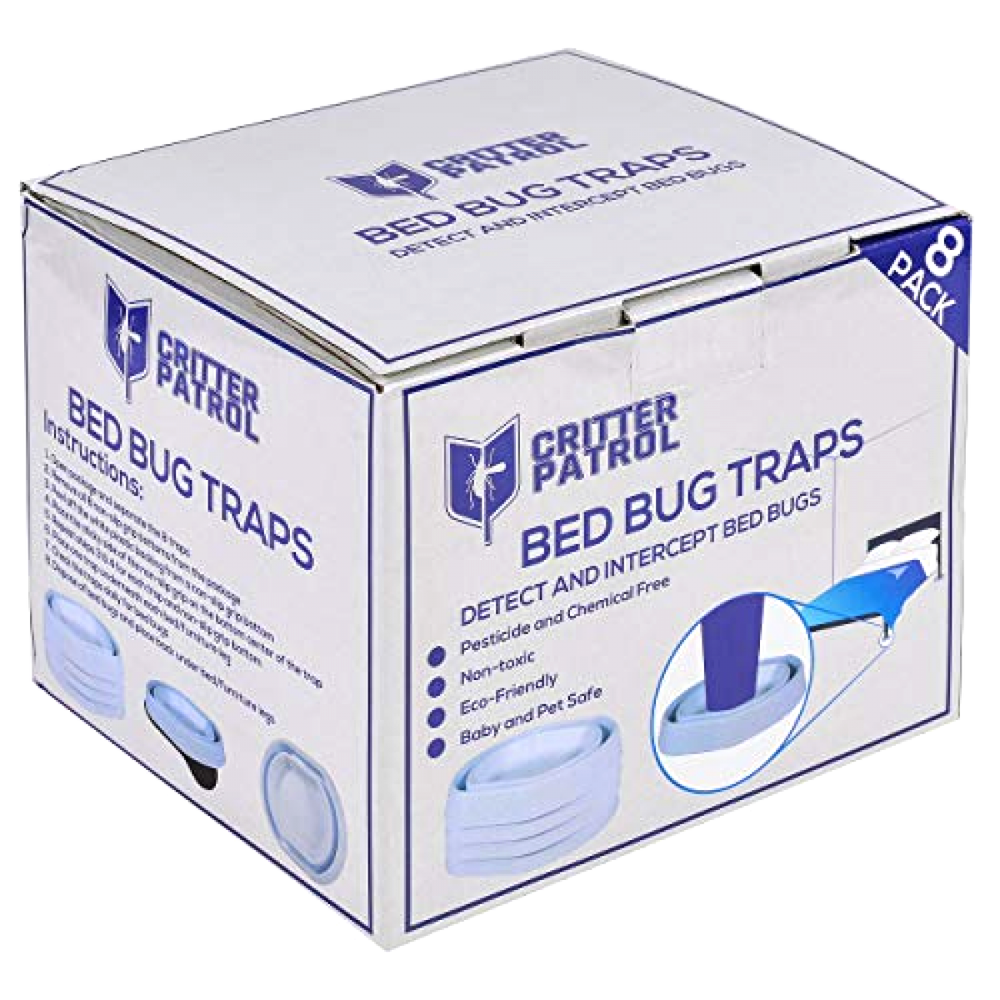 Bed Bug Trap 8 Pack White 3M Rubber Base Pads Included Pest Control Alternative