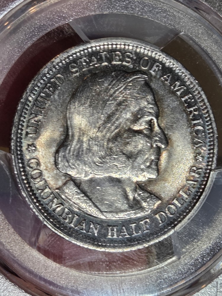1893 50c Columbian Commerative PCGS MS63 Toned