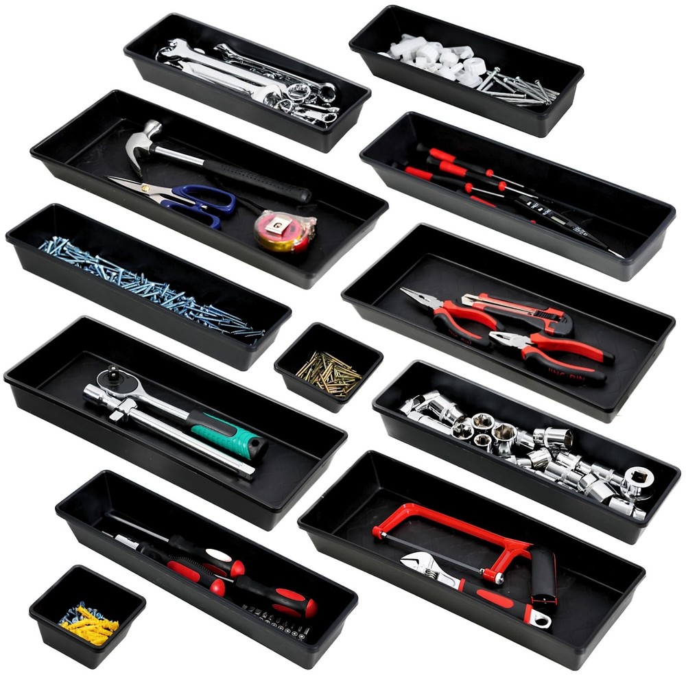 ONREVA Tool Box Organizer Tray Divider Set, Extra Large Toolbox Trays, Tool B...