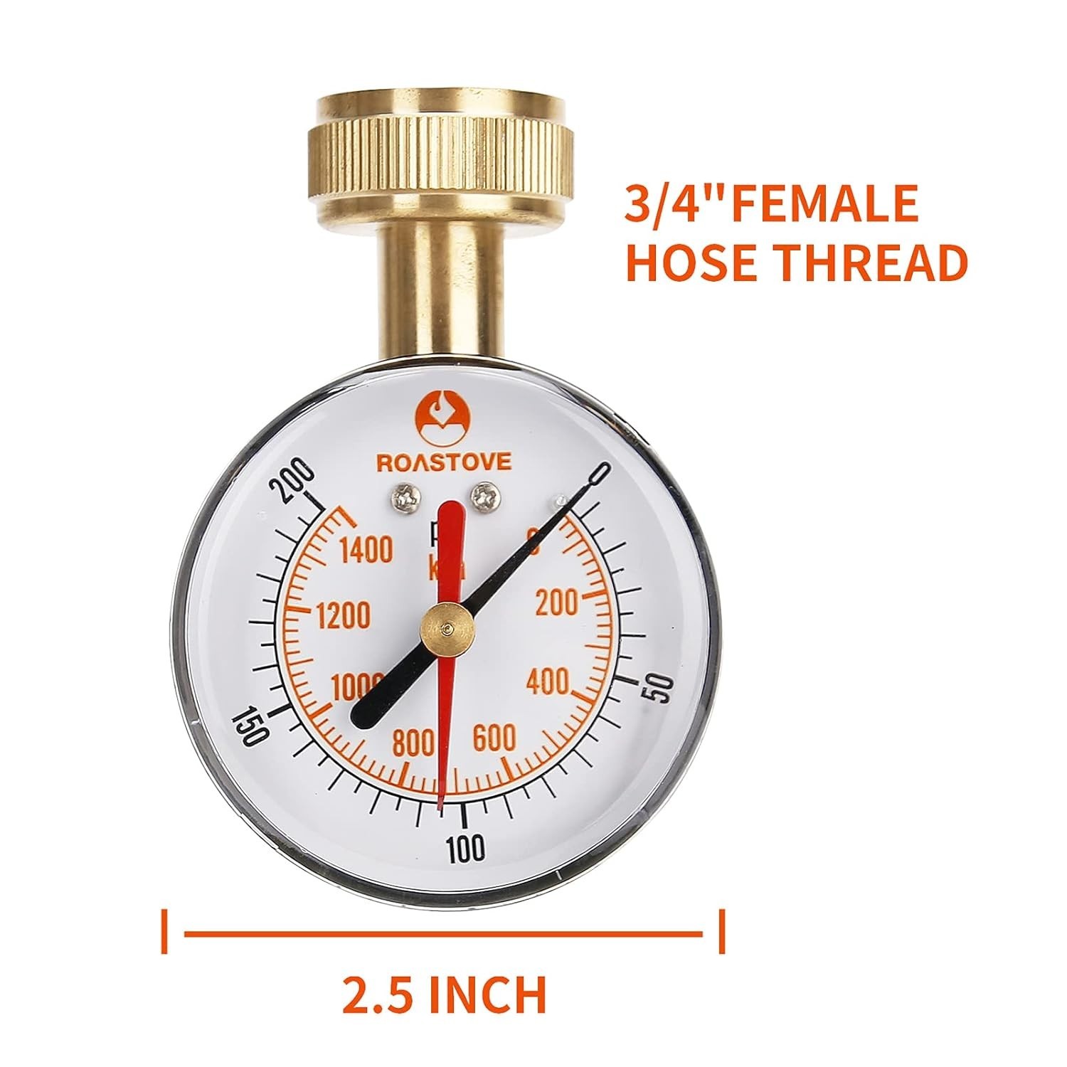 2-1/2" Water Pressure Test Gauge,House Water Pressure, Gauge,Garden Hose Pressu