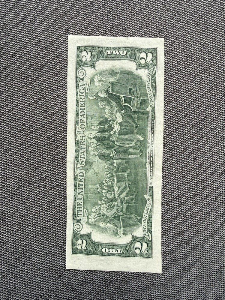 1976 $2 Bicentennial Bill - High Serial Number (99927799), Multiple Errors
