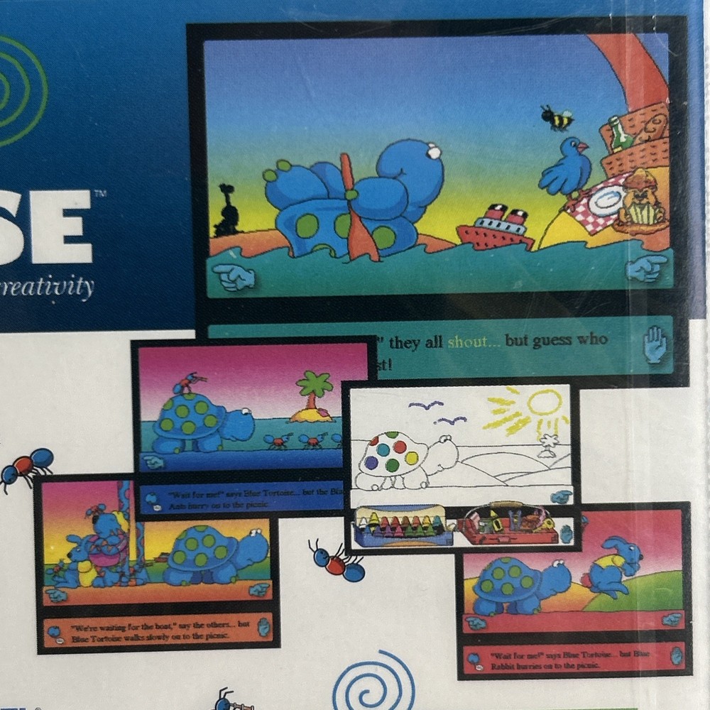Blue Tortoise (Corel Software, 1995, CD-ROM) Children's Coloring Software - NEW