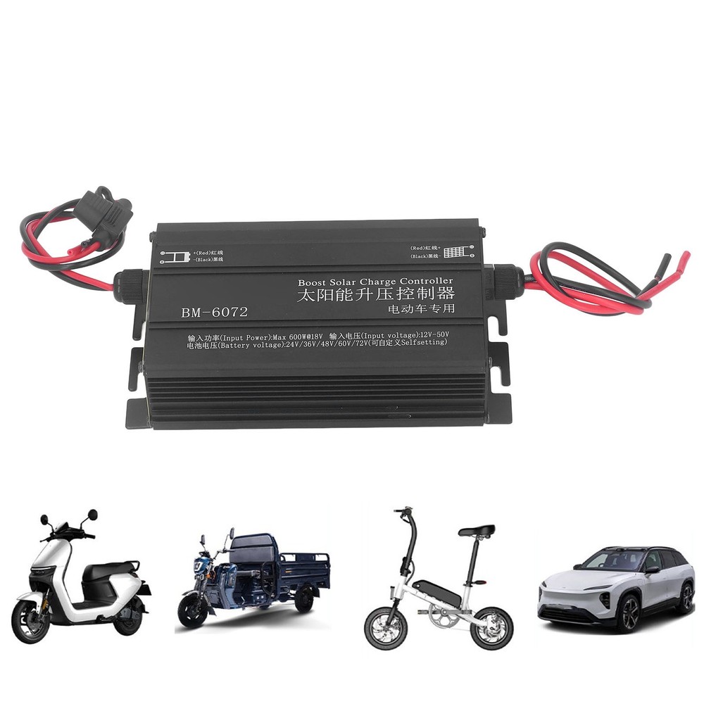 ·600W MPPT Boost Solar Charge Controller 12‑50V Input LCD Display Step Up Sol