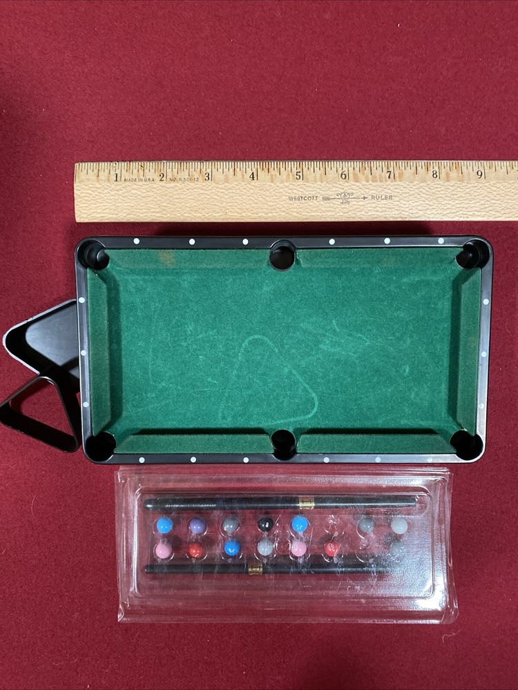 Mini Tabletop Pool Table - Small Billiards Game Collectible