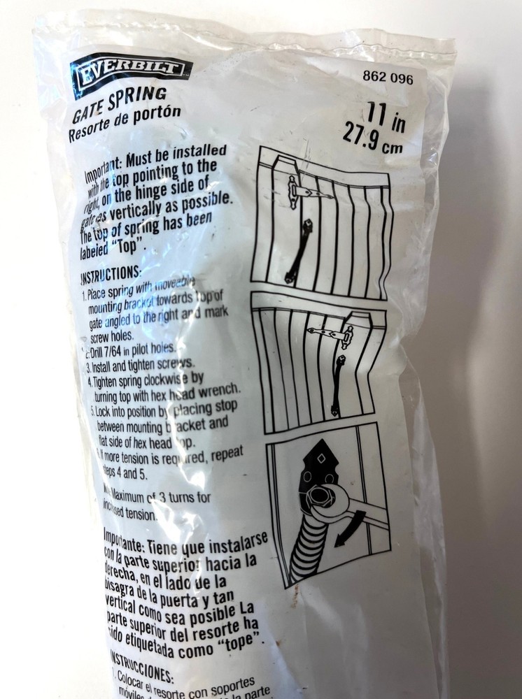 Everbilt Black Gate Spring 11" #862096