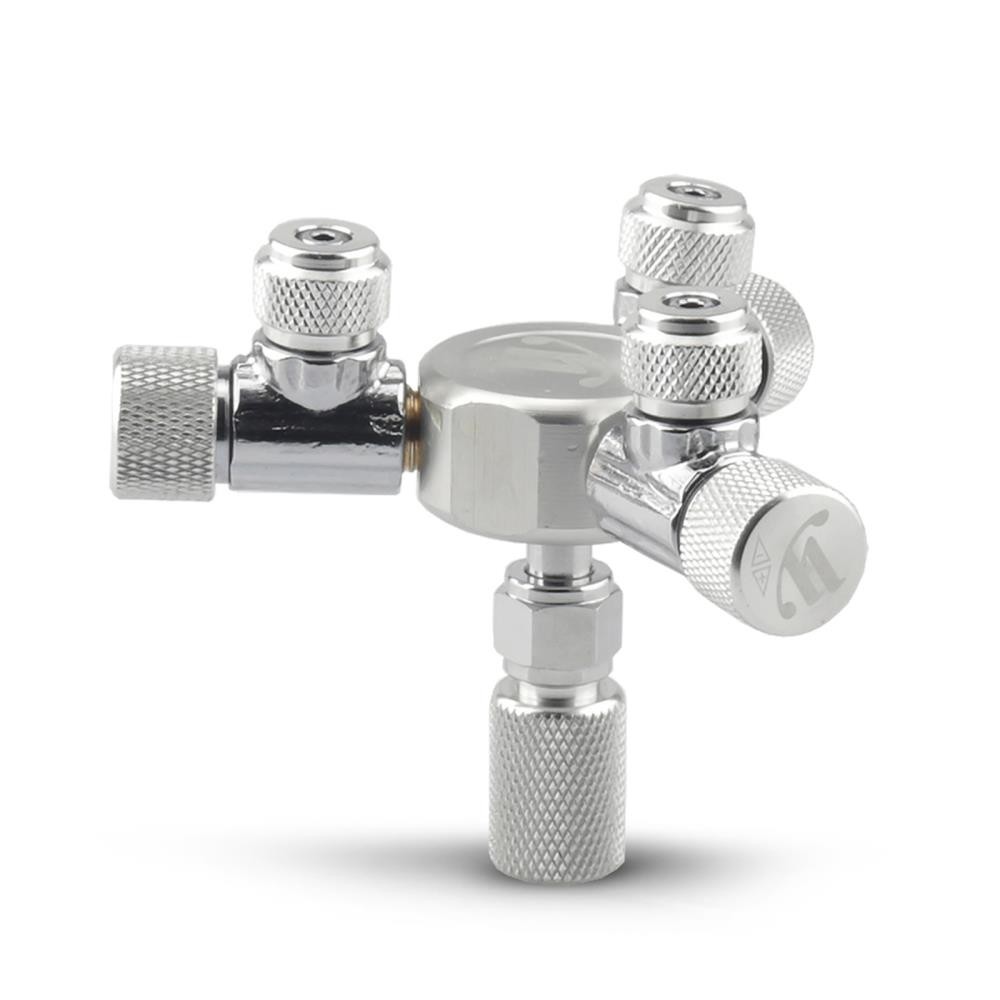 Aquarium CO2 Splitter Regulator for Multiple Fish Tanks with Adjustable Flow Con