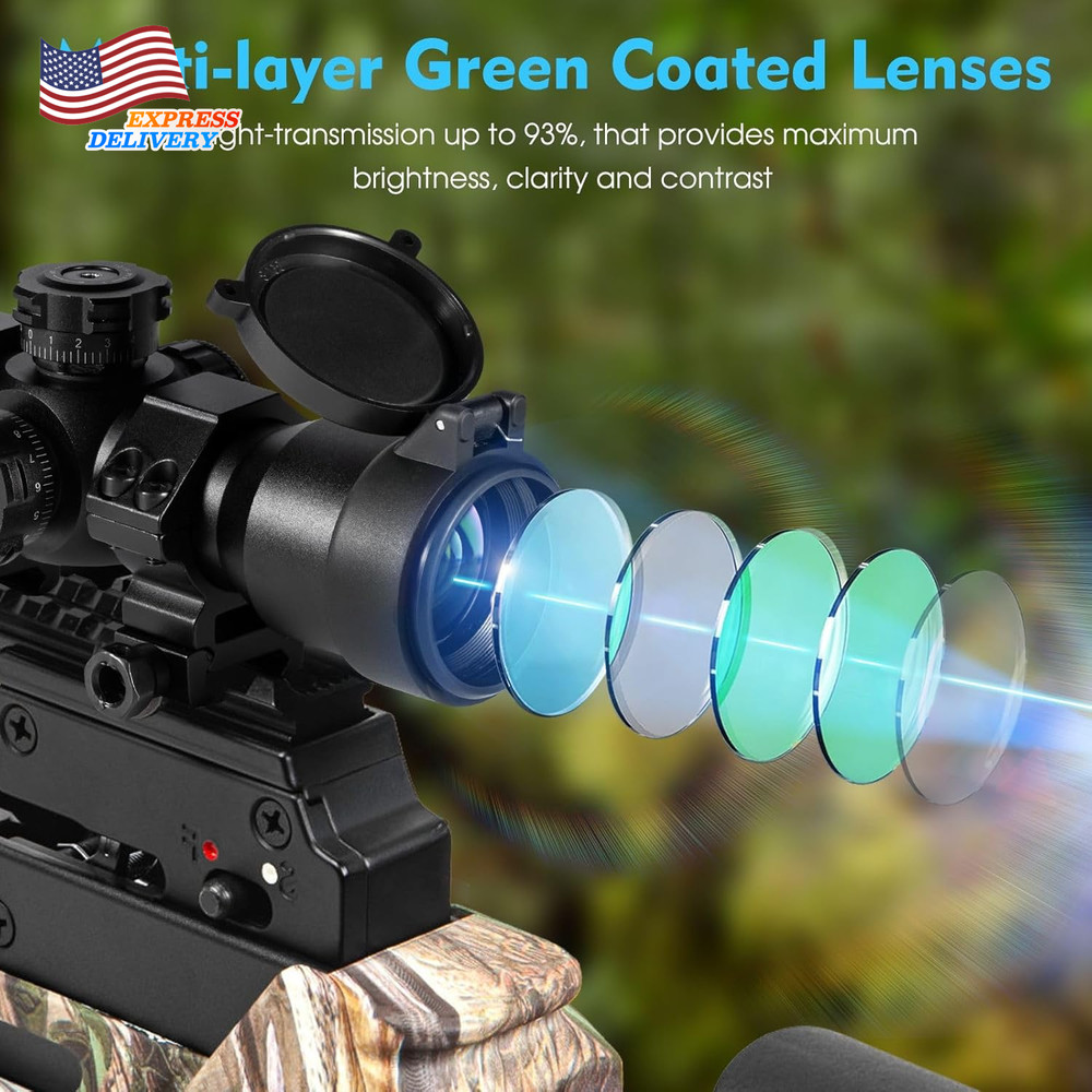 Crossbow Scope 5X32 Locking Ring 250-450 FPS Speed Adjustment Speedlock Scope US