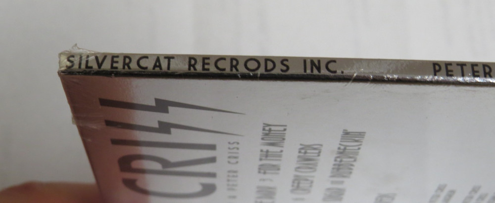 PETER CRISS CD SILVER WALLET KISS CATMAN SEALED 1st ED "RECRODS" ERROR MISPRINT