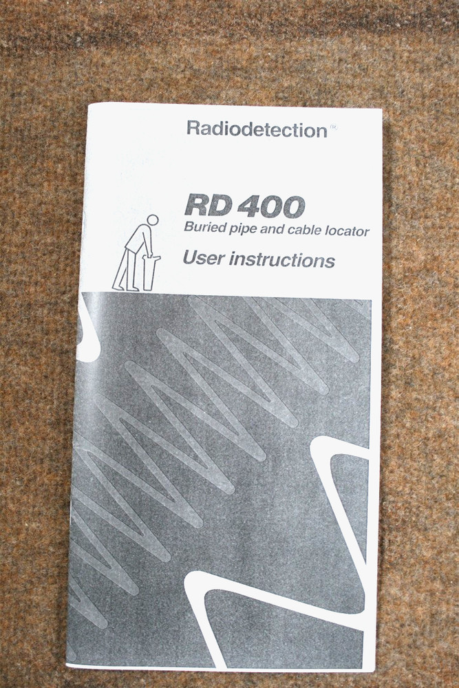 Radiodetection® RD400 Buried pipe and cable locator User instructions