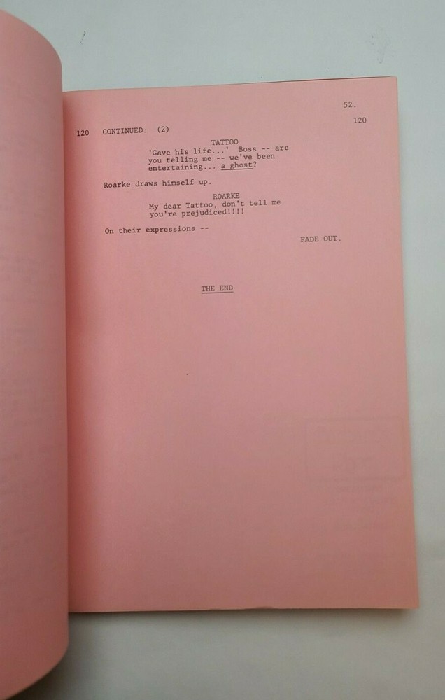 FANTASY ISLAND / Worley Thorne 1980 TV Script, "Crescendo/Three Feathers"