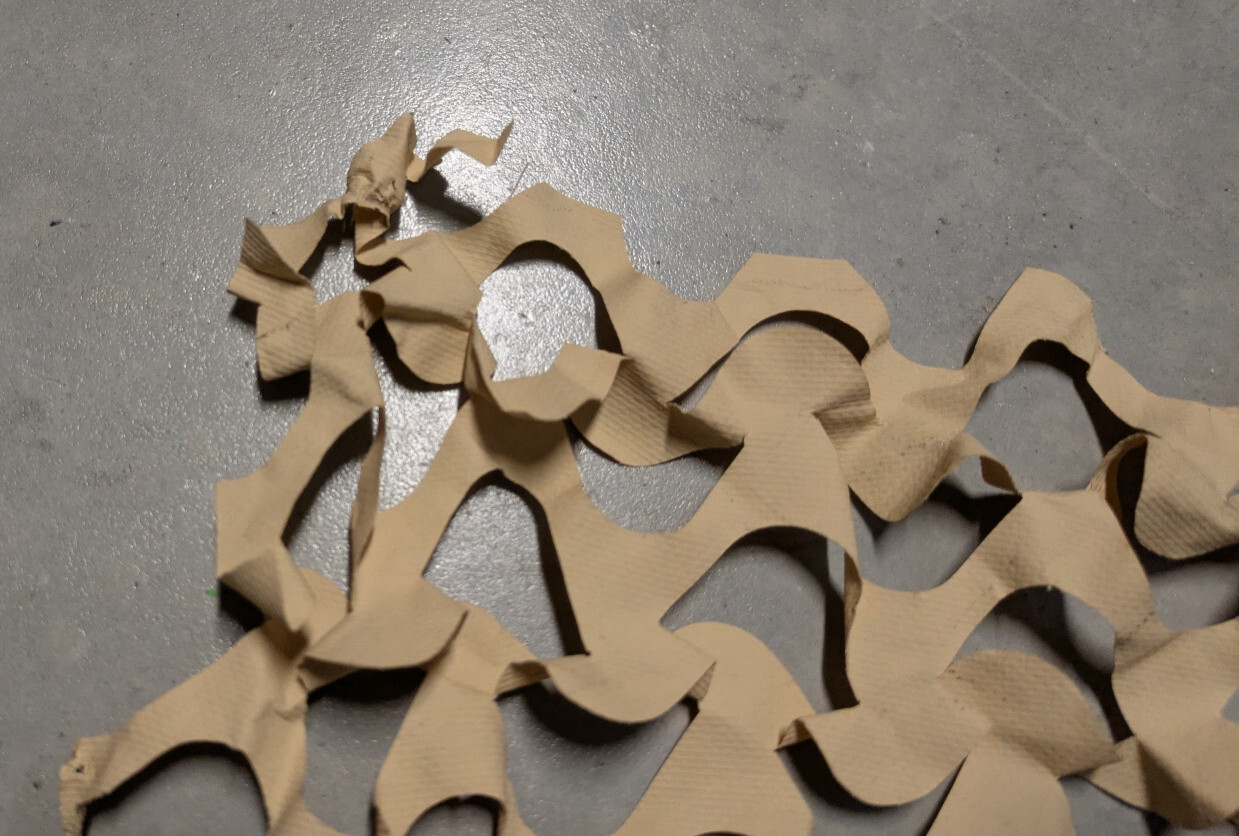 OIF/Fallujah US Military USMC Marines Lightweight Helmet Desert Scrim Cover LWH