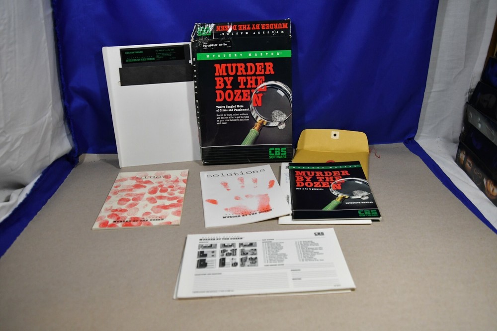 CBS Software Murder By The Dozen Commodore 64 Computer Game on 5.25" Floppy Disk