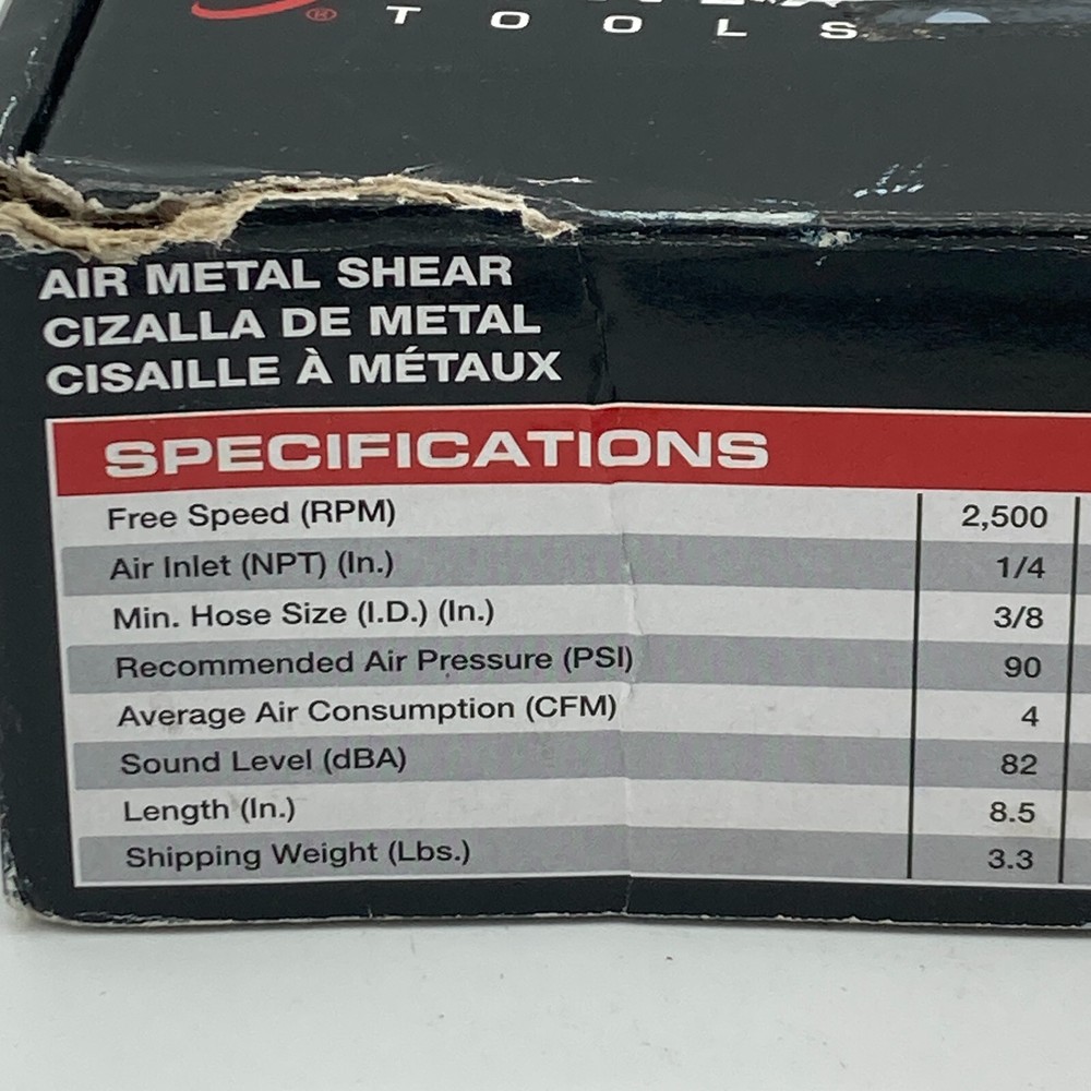 Sunex SX227B Metal Shear - Air Powered