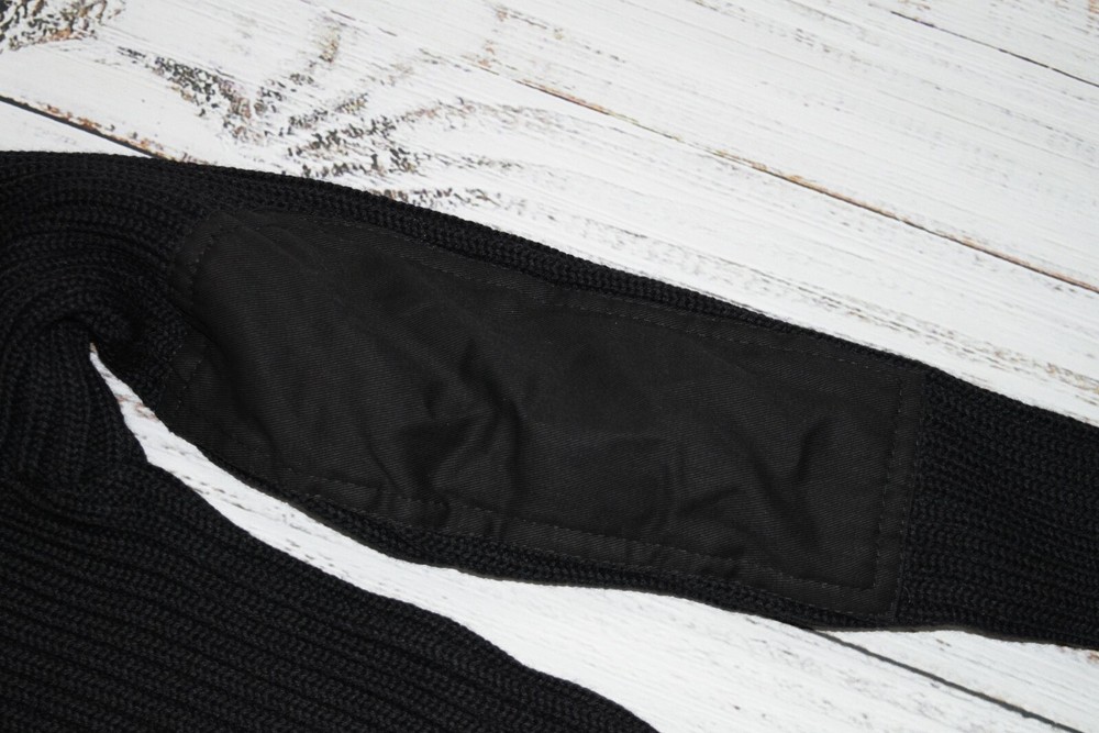 ROTHCO GI COMMANDO STYLE BLACK SWEATER PATCHED 100% WOOL PULLOVER OD SIZE 36 MEN